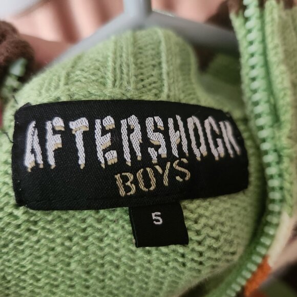 K4 Adorable British brand Boys Sweater Coat Aviation themeFull zip w/pockets Sz5 - Picture 4 of 5